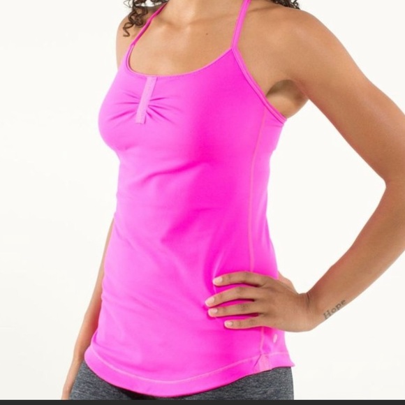 EUC Lululemon Fuchsia Limited Edition Atma Tank Top size 6 - Picture 2 of 5